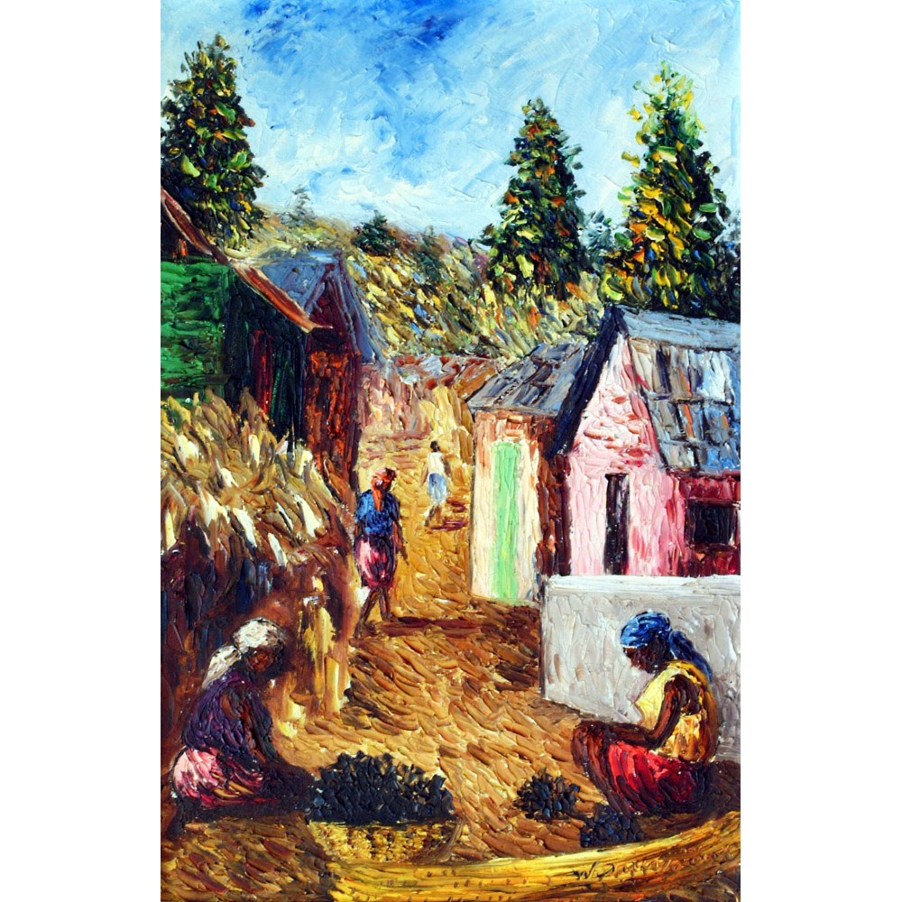 Village life 8 Painting by Siddhartha Mukherjee - Pixels