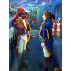 Dessalines Recevant des Honneurs